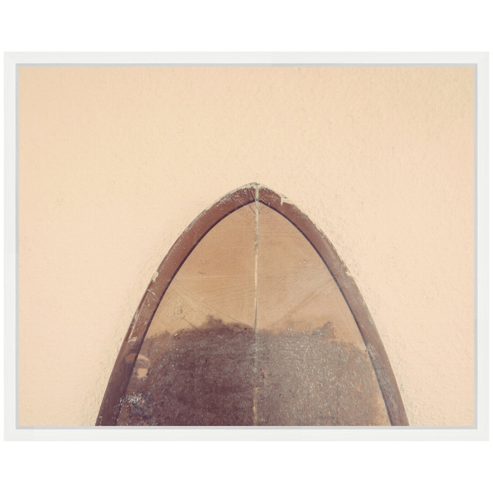 Sylvie Abstract Minimalist Coastal Retro Surfboard Framed Canvas by Saint and Sailor Studios