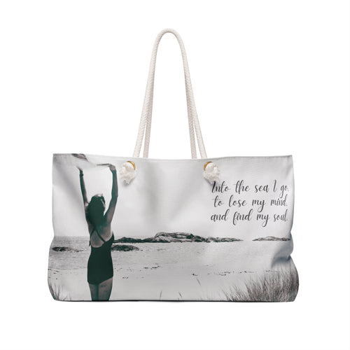 "Into the sea I go" Weekender Bag