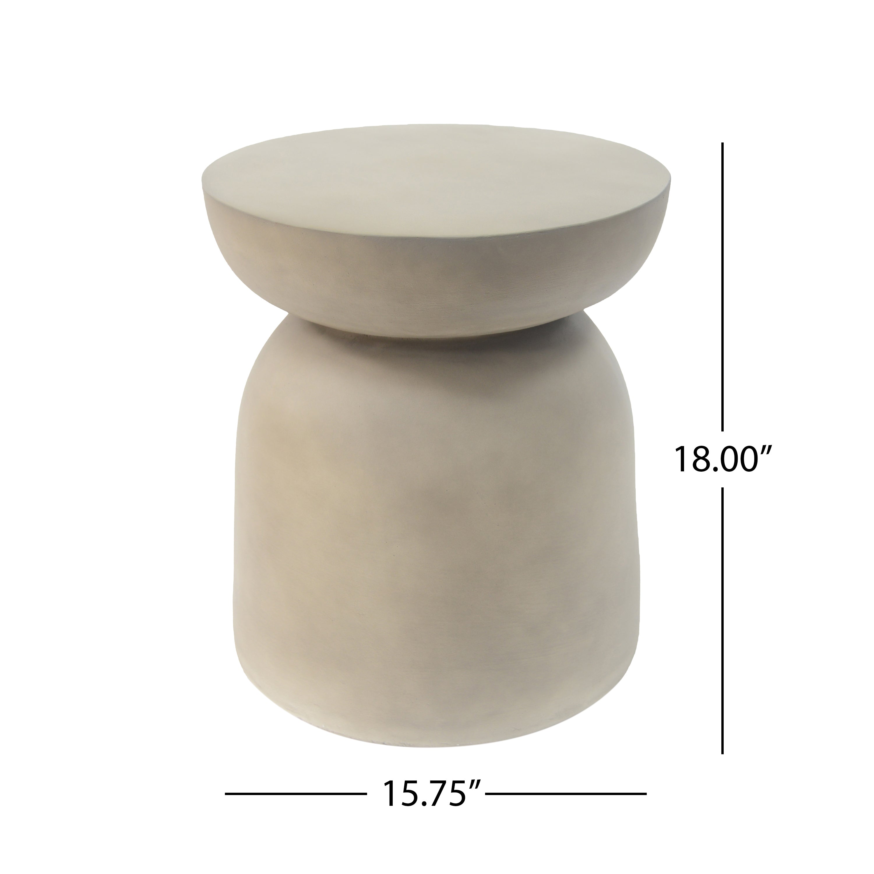 Outdoor Round Top MGO Drum Side/End Table