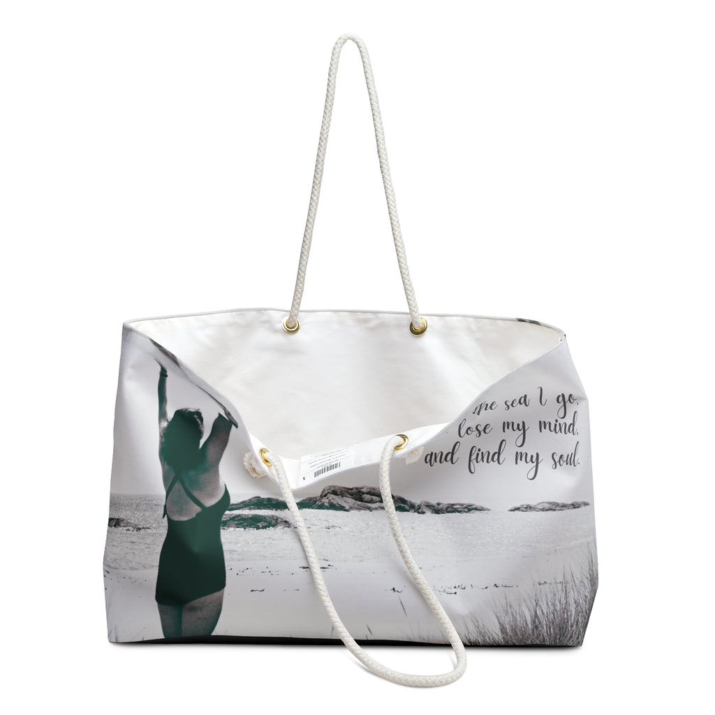 "Into the sea I go" Weekender Bag