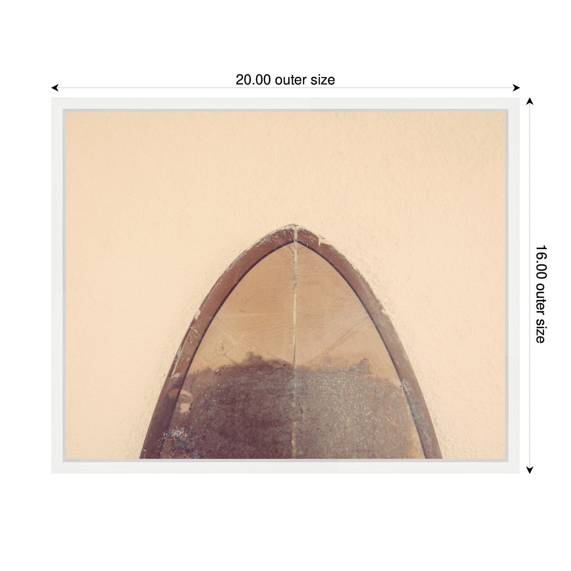 Sylvie Abstract Minimalist Coastal Retro Surfboard Framed Canvas by Saint and Sailor Studios