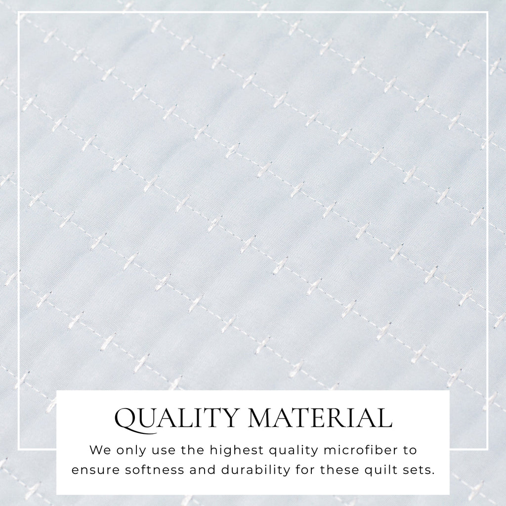 3-Piece Solid Quilt - Alicia Collection