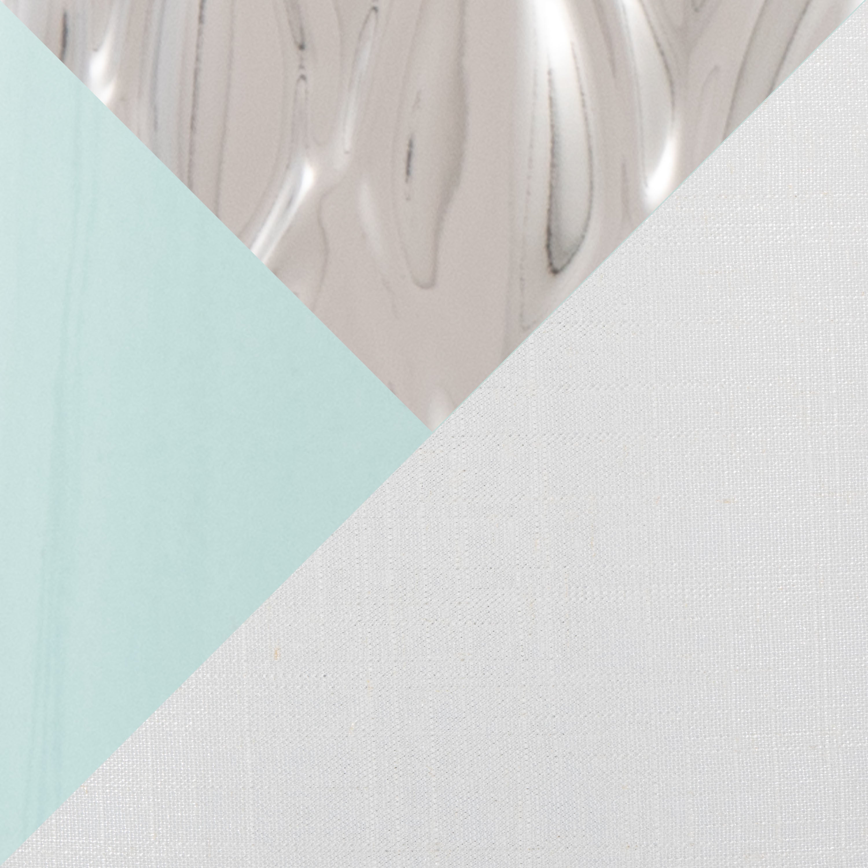 Penelope 22' Contemporary Ceramic Table Lamp with Tiffany Blue & Silver Body