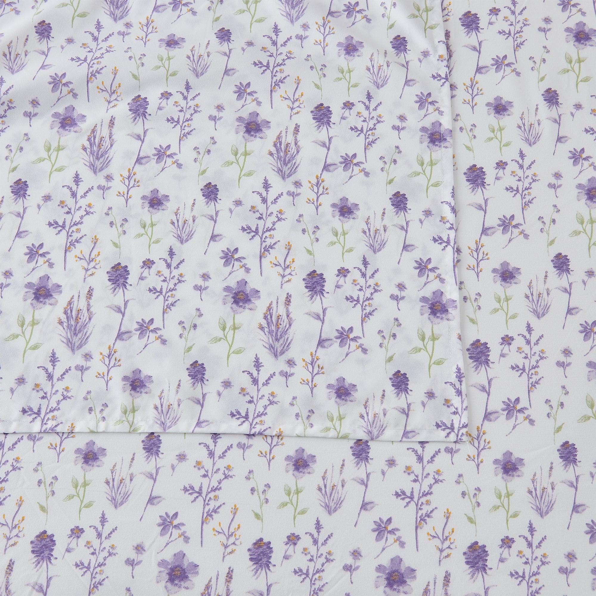 4 Piece Watercolor Floral Microfiber Sheet - Delia Collection