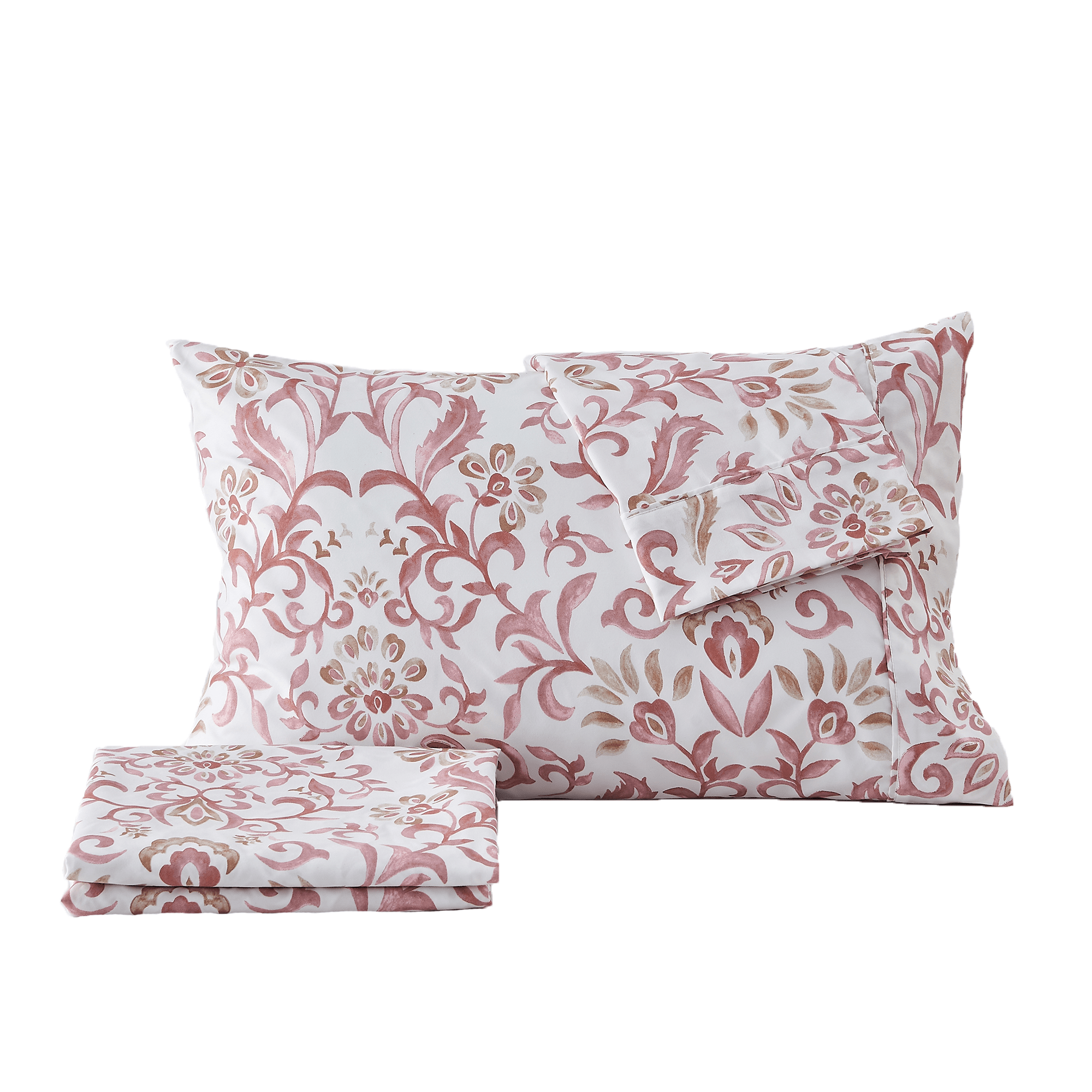 4 Piece Watercolor Floral Microfiber Sheet - Delia Collection