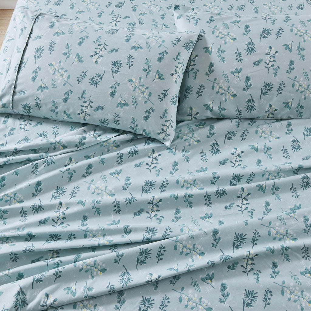 4 Piece Watercolor Floral Microfiber Sheet - Delia Collection